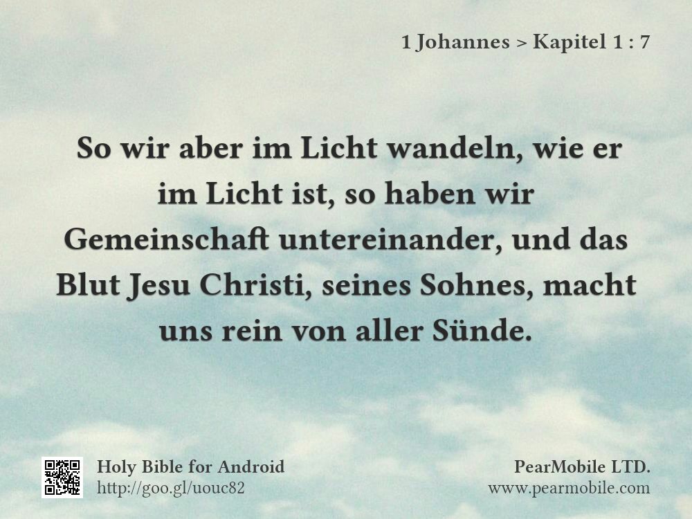 1 Johannes, Kapitel 1:7